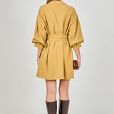 Belted Mini Shirt Dress