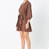 Belted Mini Shirt Dress