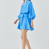 Belted Mini Shirt Dress