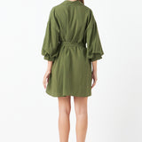 Belted Mini Shirt Dress