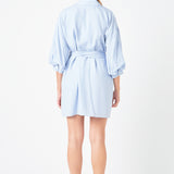 Belted Mini Shirt Dress