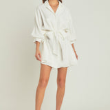 Belted Mini Shirt Dress