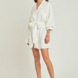 Belted Mini Shirt Dress
