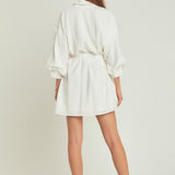 Belted Mini Shirt Dress