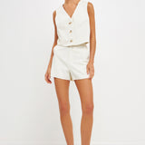High Waisted Suited Shorts