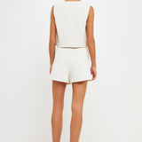 High Waisted Suited Shorts