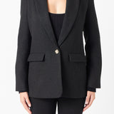 Tweed Single Breast Blazer