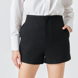 Tweed Mid Rise Shorts