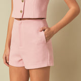 Tweed Mid Rise Shorts