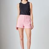 Tweed Mid Rise Shorts