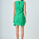 Floral Embroidered Mini Dress