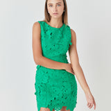 Floral Embroidered Mini Dress - Final Sale