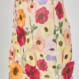 Floral Embroidered Mini Skirt