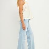 Loop Halter Neck with Cross Back Detail