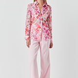Floral Print Oversize Shirt