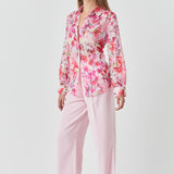 Floral Print Oversize Shirt