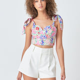 Cotton Floral Print Top