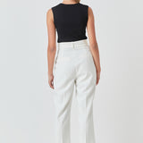 Ribbed Knit Sleeveless Top