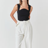 Ribbed Knit Sleeveless Top