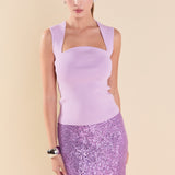 Ribbed Knit Sleeveless Top