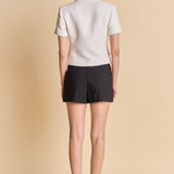 Tweed Double Breast Short Sleeve Blazer