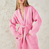 Shawl Collar Oversize Long Cardigan