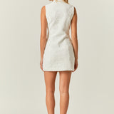 Laced Sleeveless Blazer Mini Dress
