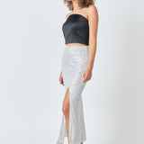 Satin Strapless Curved Bustier