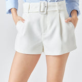 Belted Mini Shorts