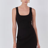 Cutout Bow Fitted Mini Dress