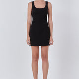 Cutout Bow Fitted Mini Dress