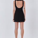 Cutout Bow Fitted Mini Dress