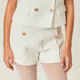 Tweed Double Button Shorts