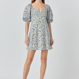 Pintuck Mini Dress