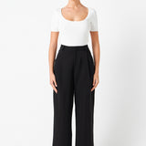 Ribbed Short Sleeve Top