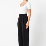 Ribbed Short Sleeve Top