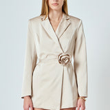 Premium Corsage Tie Romper