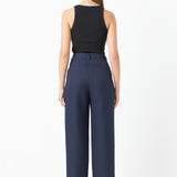 Pleated High Waist Trousers