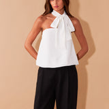 Front Tie Strapless Top