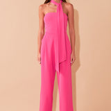 Front Tie Strapless Jumpsuit