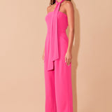 Front Tie Strapless Jumpsuit
