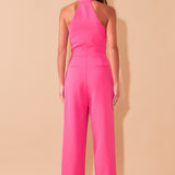 Front Tie Strapless Jumpsuit