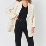 Tweed Fringe Double Breast Coat