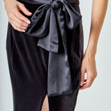 Strapless Velvet Maxi Dress
