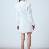 Pearl Trim Blazer Dress