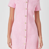 Short Sleeve Tweed Dress