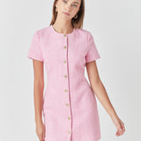 Short Sleeve Tweed Dress