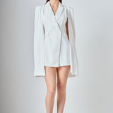 Caped Blazer Romper