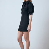 Sheen Bow Tie Knit Mini Dress