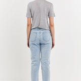High-Waisted Ripped Straight Leg Jeans